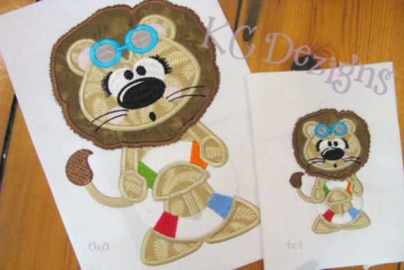 Beach Lion 01 Applique Design Review for Personalized Gifts