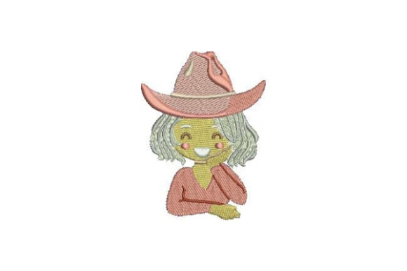 Blonde with Cowboy Hat: A Charming Embroidery Design for Creative Sellers