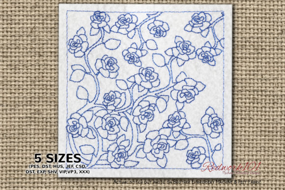 Blue Rose Flower Pattern Review for Personalized Embroidery Gifts