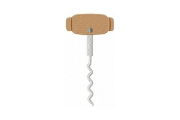 Corkscrew: A Charming Embroidery Design for Personalized Gifts