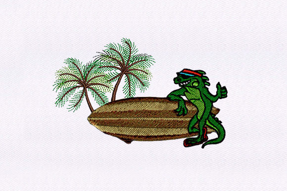 Iguana on the Beach Embroidery Design Review
