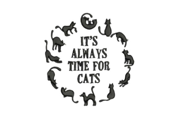 It’s Always Time for Cats: A Versatile Embroidery Design for Craft Fairs