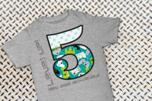 Level Up 5th Birthday Applique: A Gamer’s Milestone in Stitches
