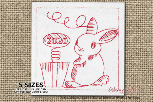 New Year Bunny Design Review for Business Use