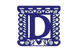 Papel Picado Alphabet D Review for Seasonal Embroidery