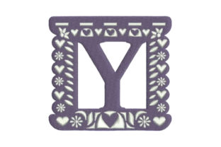 Papel Picado Alphabet Y: A Festive Embroidery Design for Seasonal Projects