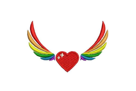 Pride Wings: A Colorful Embroidery Design for Meaningful Gifts