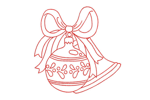 Redwork Christmas Ornament and Bell Review for Seasonal Embroidery