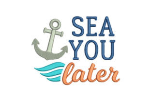 Sea You Later: A Bold and Humorous Embroidery Design for Craft Fairs