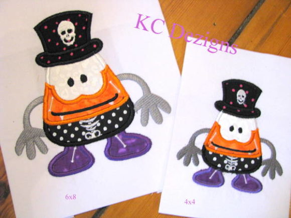 Wacky Halloween Corn 04: A Playful Embroidery Design for Seasonal Creations